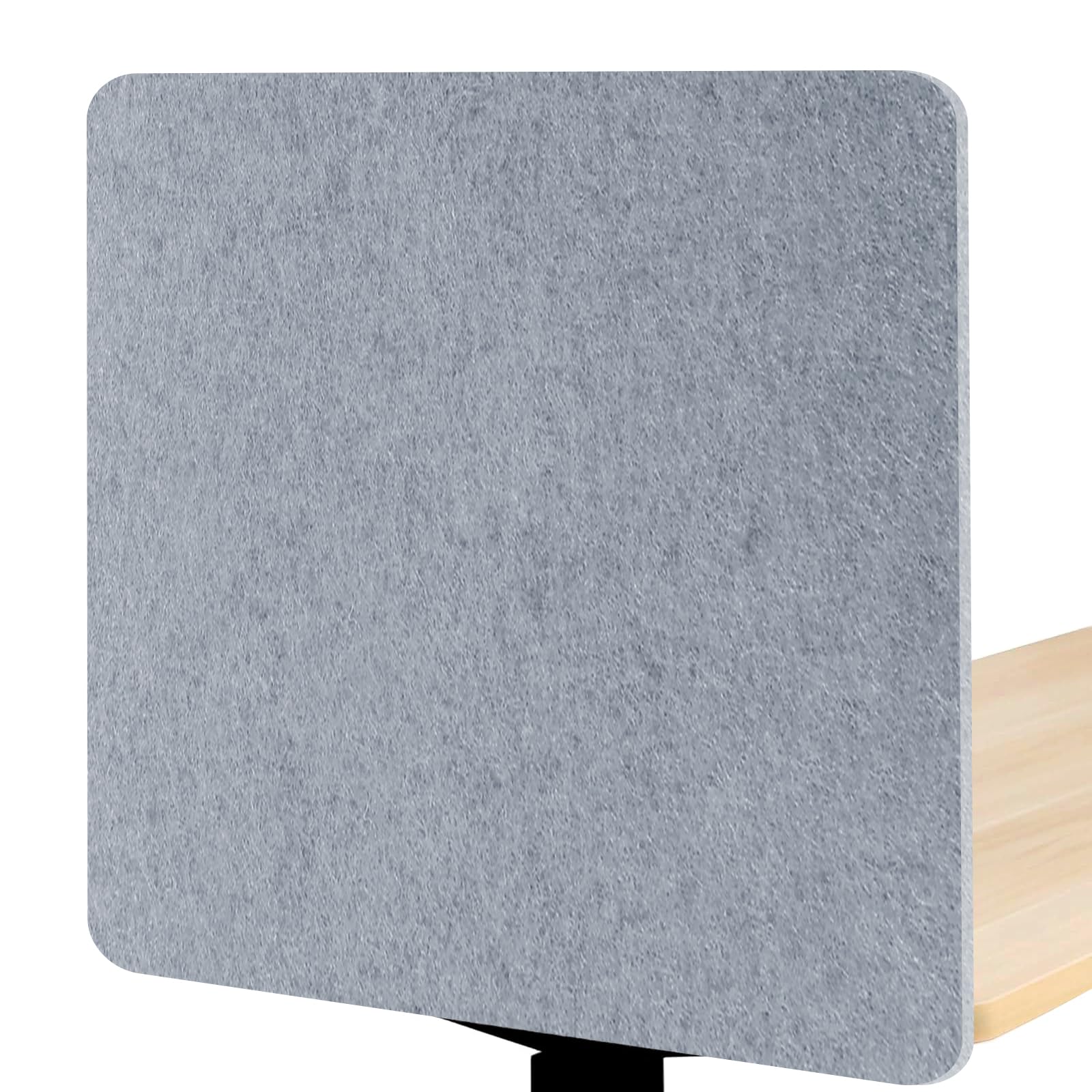 Desk Divider, Clamp On Felt Desk Privacy Panels, Acoustic Sound Absorbing Desk Partition for Office Desk, Reduce Distractions, Dark Gray, 2 Pack, 60 x 60 cm