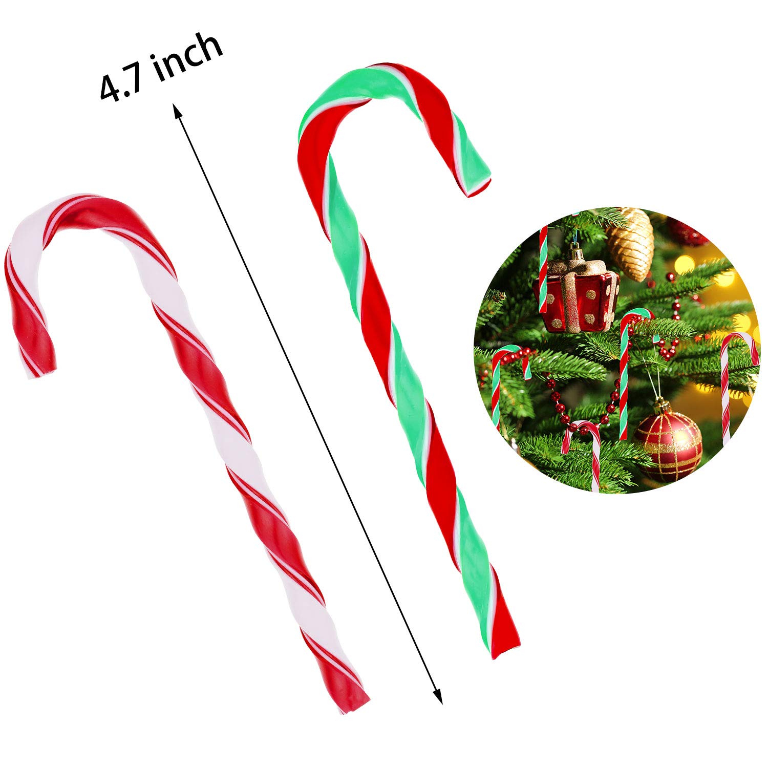 Amazon.co.jp: Gejoy クリスマスキャンディケーン ツイスト
