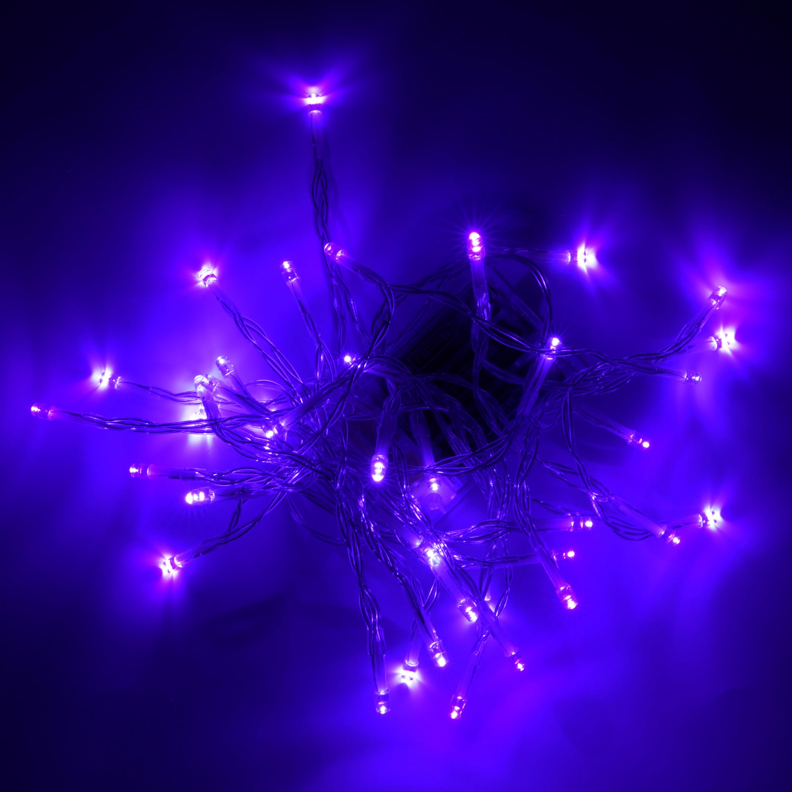 Karlling Battery Operated Christmas Lights,8 Flashing Mode 13 ft Short Clear Wire Led Fairy Light String With Timer For Small Mini Xmas Tree and Wedding Party indoor/outdoor Decoration (Purple, 1Pack)