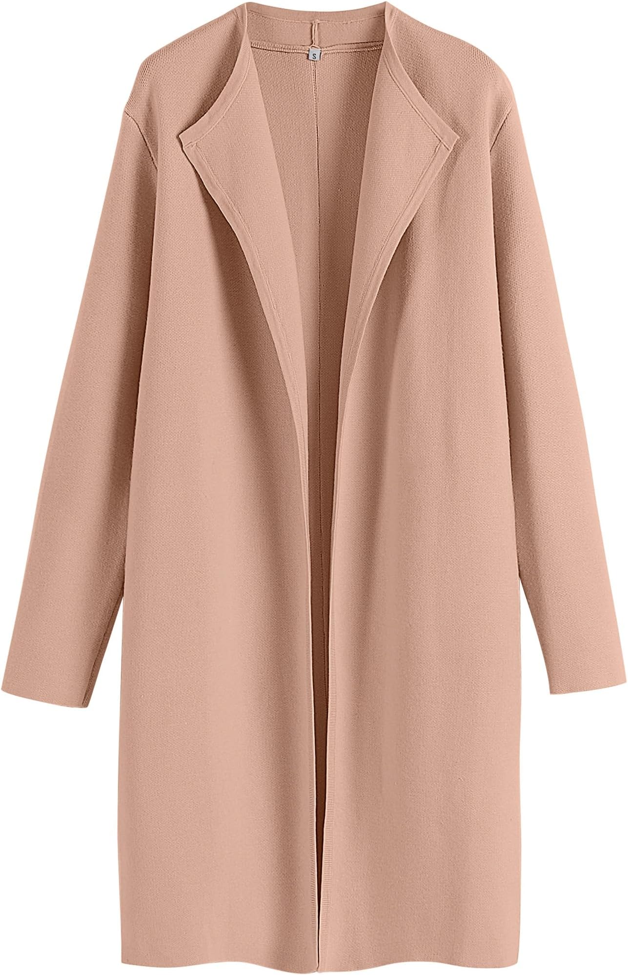 Women's Long Cardigans Sweater 2025 Fall Dressy Casual Lapel Knit Warm Trench Coatigan Oversized Blazer Jacket Coat