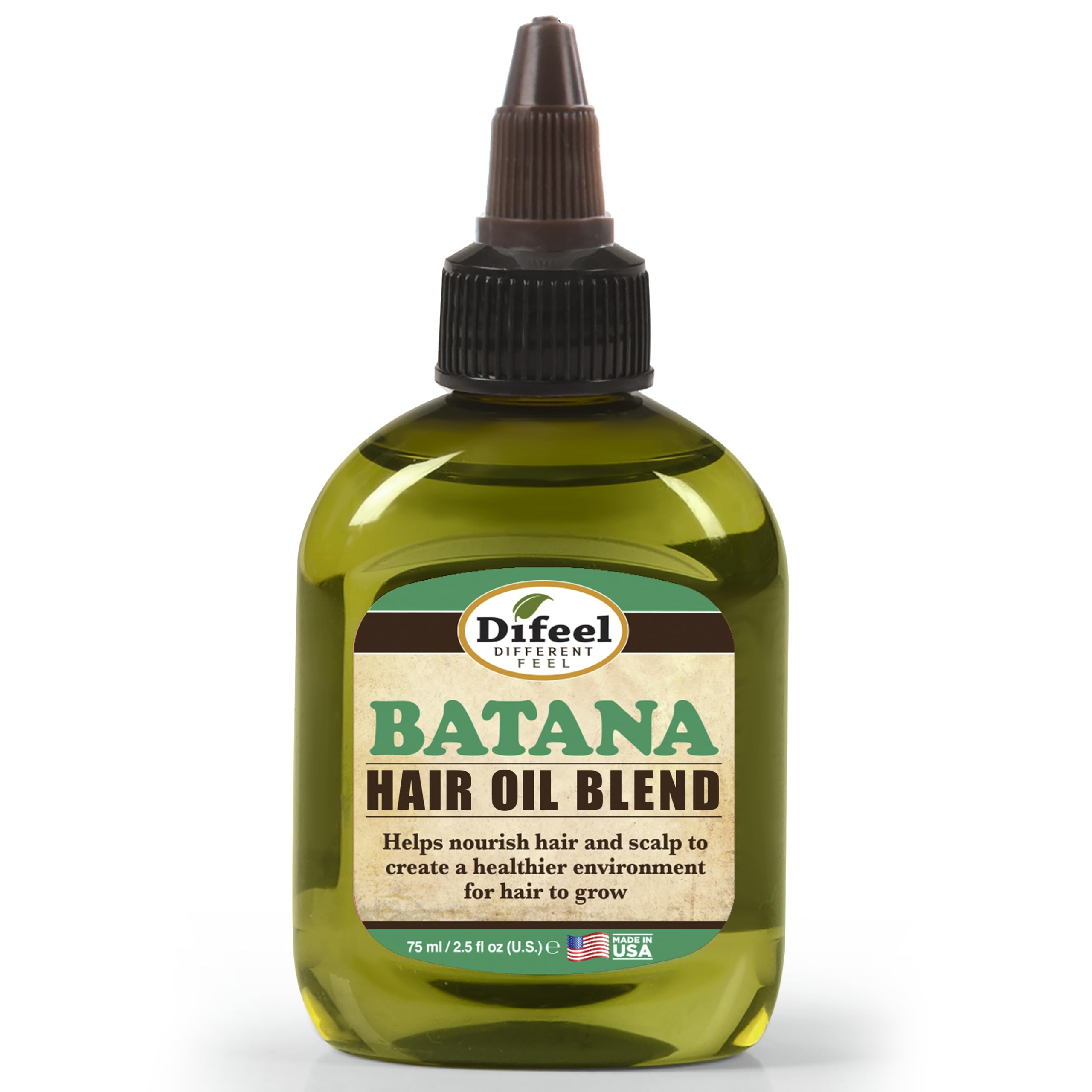 Difeel Batana Hair Oil Blend - Travel Size 2.5 oz. - Batana oil for Hair growth, Restores Moisture & Strengthens Hair