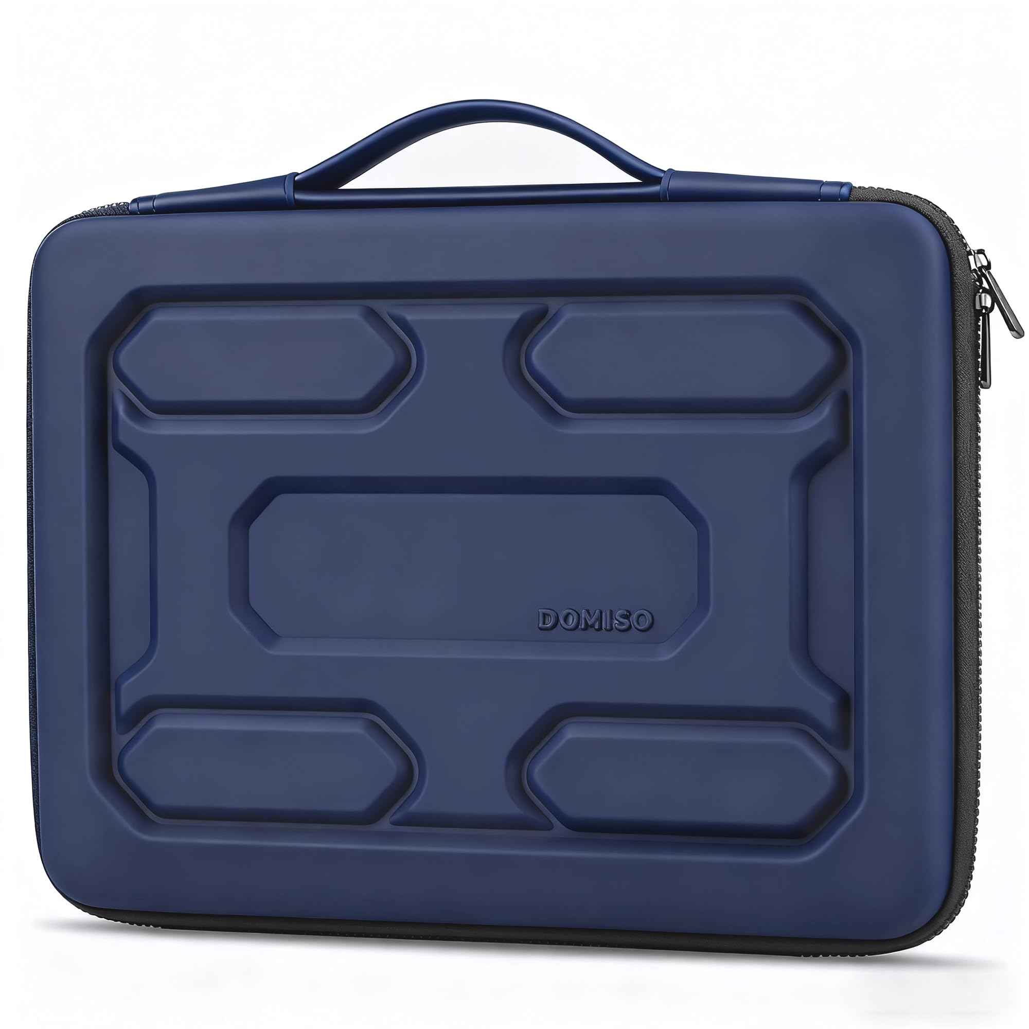 DOMISO 14 inch Laptop Sleeve with Handle Shockproof Computer Bag Waterproof EVA Protective Carrying Case for 14" ThinkPad E480/Yoga 920/13.5" Microsoft Surface Book/HP Pavilion 14 Stream 14,Dark Blue