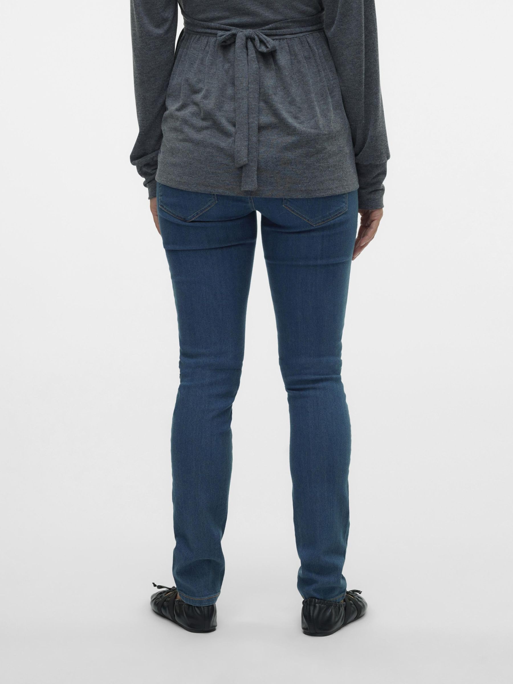 MAMALICIOUS Mljulia Medium Blue Slim Jeans A. Noos Mujer