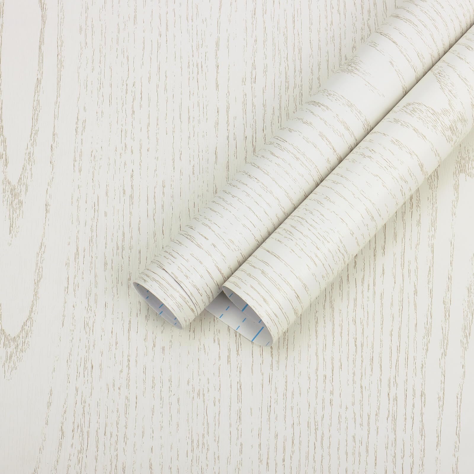 Heroad Peel and Stick Wallpaper Beige Wood Contact Paper Wood Grain Wall Paper Thicken Textured for Nursery Room Bedroom Bathroom Cabinets and Drawers Vinyl Roll Self-Adhesive Waterproof 17.5” x 393”