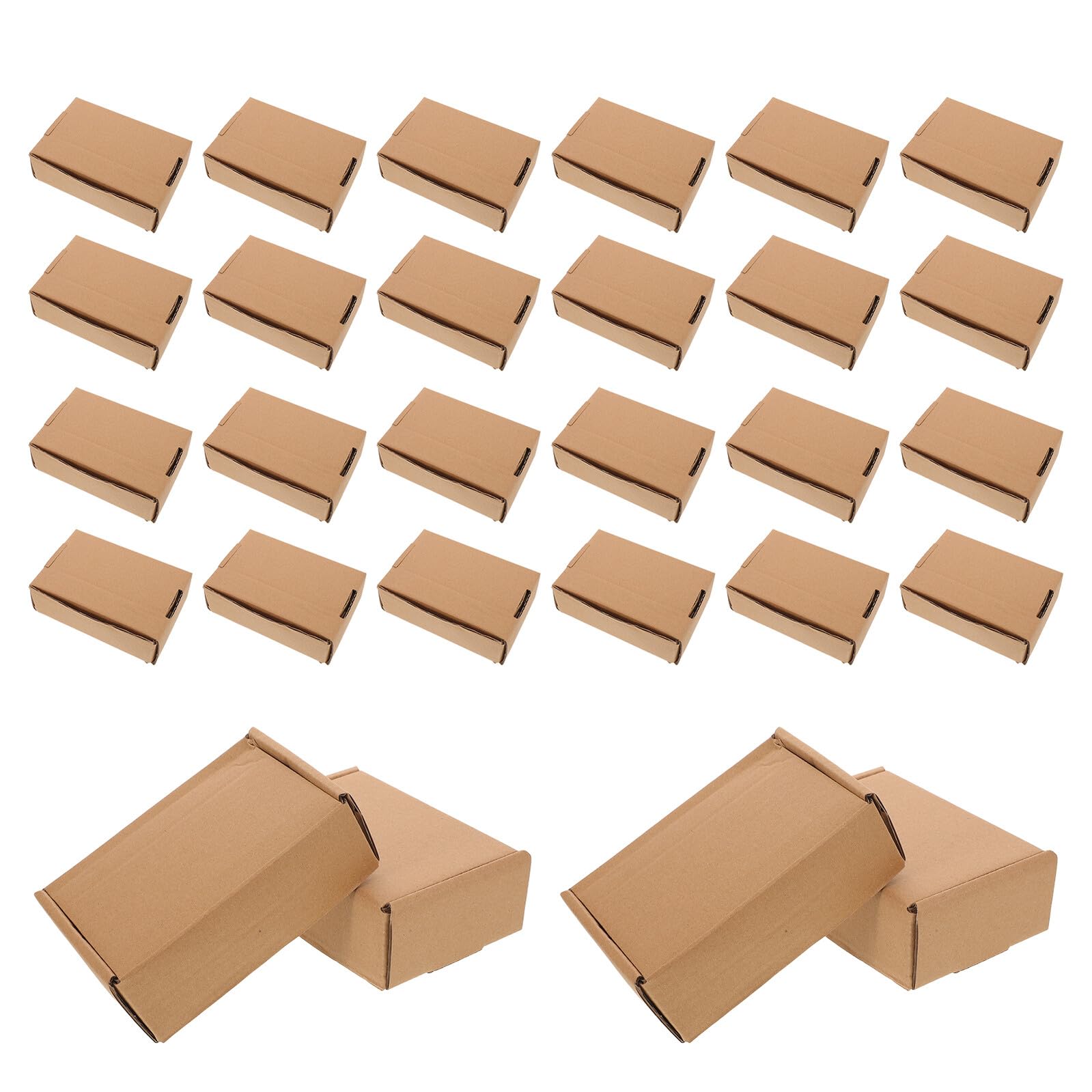 TOYANDONA 30 Szt. Sztuk Miniaturowe Kartonowe Pudełka Prostokątne Do Domku dla Lalek Płaskie Opakowania Prezentowe z Wzmocnionego Kartonu Mini Pudełka Pocztowe Do Przechowywania i Dekoracji