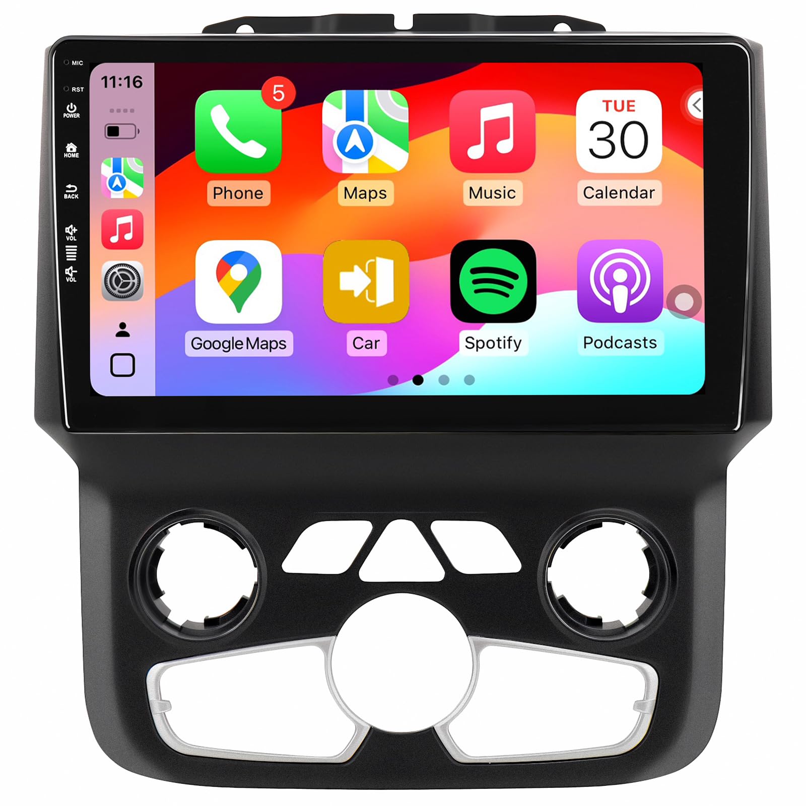 5G WiFi(6) Car Radio for Dodge RAM 1500 2500 3500 2013-2018, Android12/Wireless CarPlay/Android Auto/Touch Screen/GPS Navigation/Bluetooth/FM/HD Backup Camera (2Ram+64Rom) Auto AC-image-23
