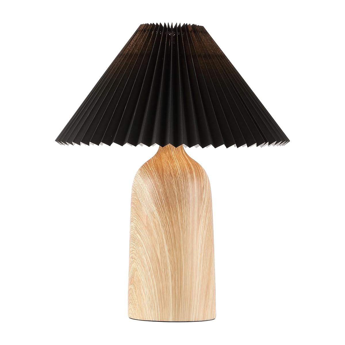 SAFAVIEH Lighting Collection Fabi Wood Resin/Black 19-inch Table Lamp (LED Bulb