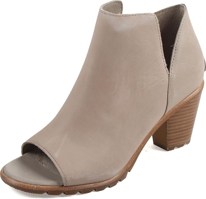 Nadia Peep Toe Booties Camel 