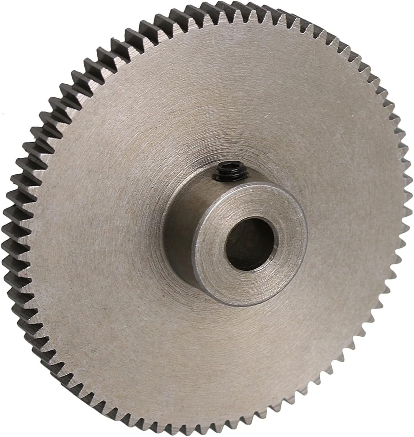 Motore senza spazzole Pignone motore, ingranaggi, Pignone motore Ingranaggio dente Pignone motore Argenteo 100 denti Motore Metallo 45# Ruota dentata in acciaio Modulo 0,5 Viti superiori Diametro foro