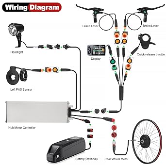 Bafang RM G0900 750W.DC 26 inches Electric Bike Motor Ebike Hub Motor Conversion Kit with Programmable Controller, Compatible with Disc & V-Brakes (135-142mm Dropout)-b02N 26