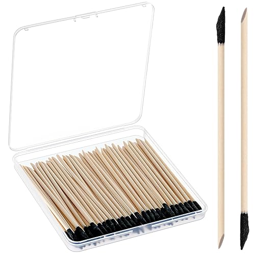 Miniatura 8 de Honoson Paquete de 100 palitos de lijado, palillos de lijado para detalles finos para modelos de plástico, madera hobby, grano 280, 5.4 pulgadas