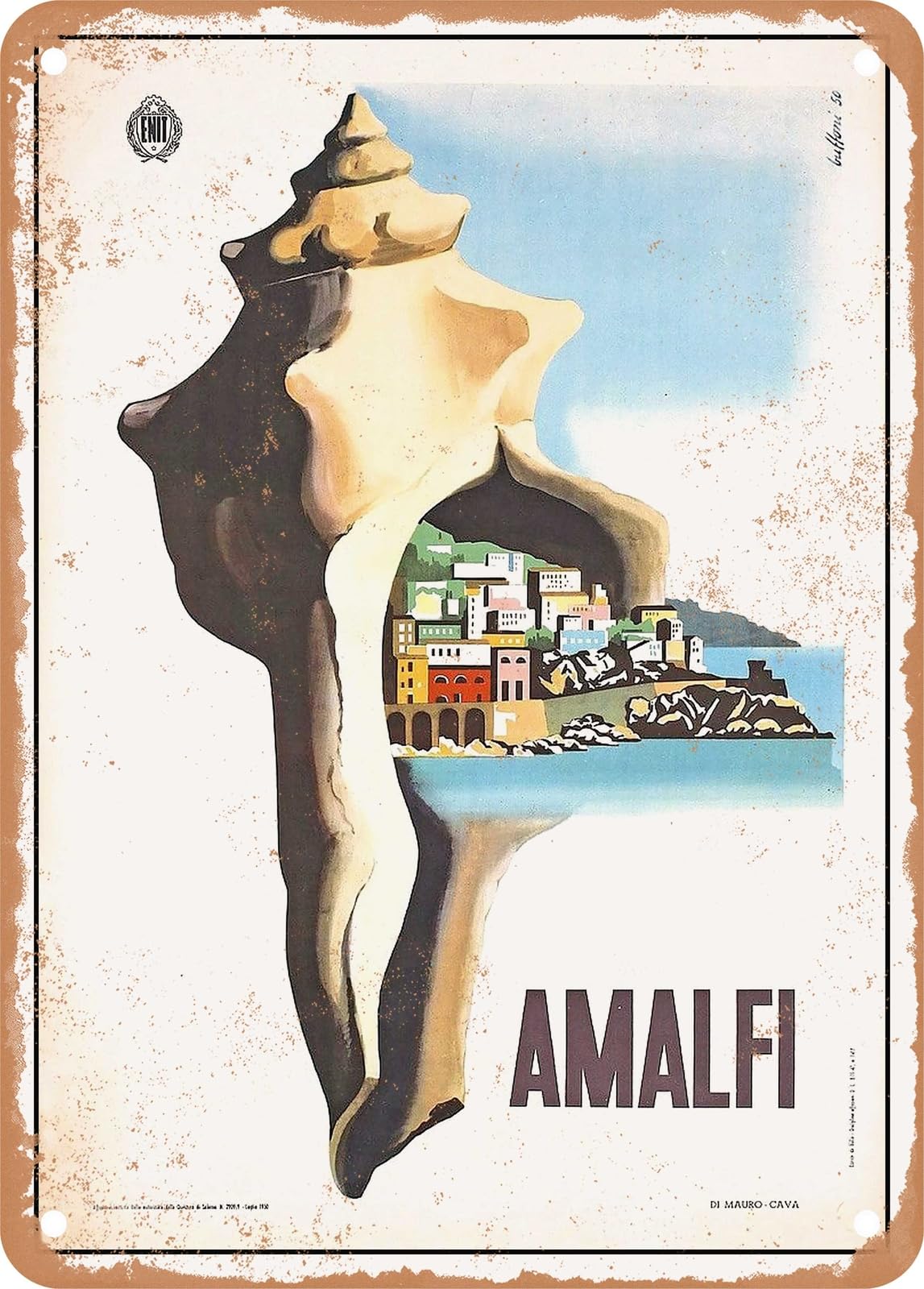 METAL SIGN - 1950 Amalfi Vintage Ad home decor