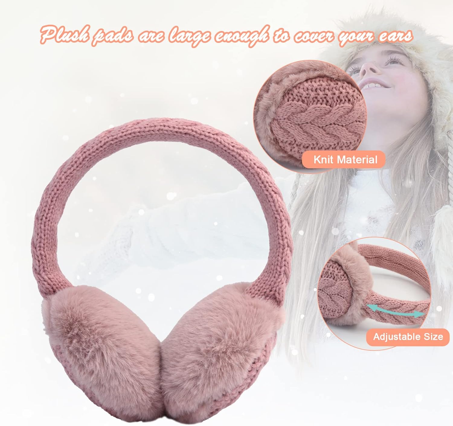 POXIMI Baby Warm Earmuffs Kid Magic Gloves Girl Soft Plush Ear Muffs Toddler Knit Mittens for Boy Winter Ear Warmer Set - Image 2