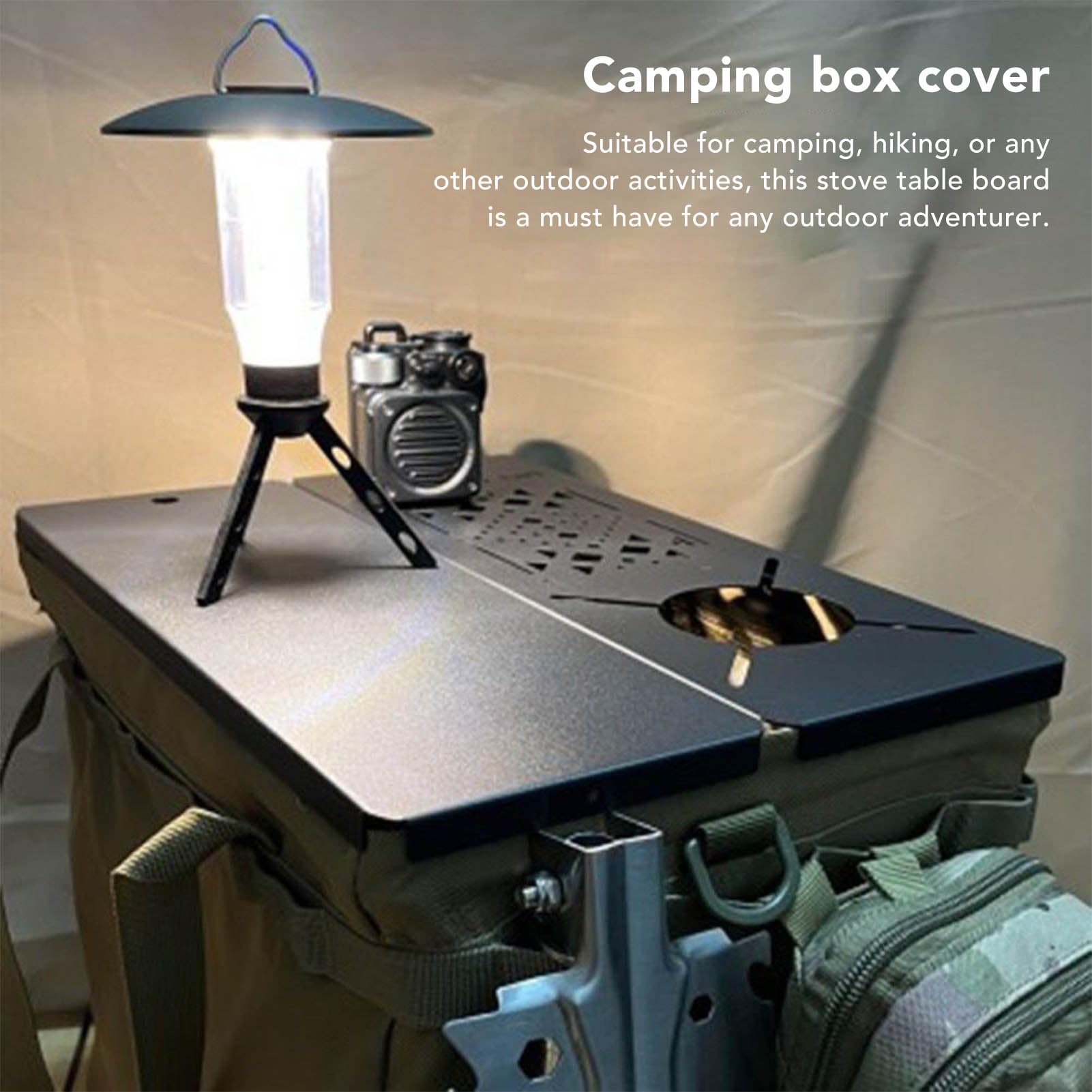 AMONIDA Mesa de Campamento Tablero con Soporte de Pino Desmontable