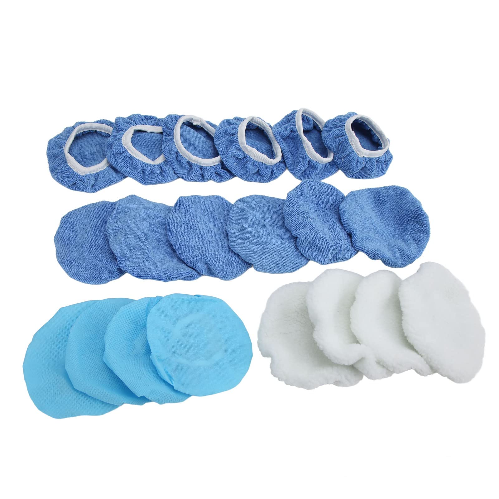 Jxngery Auto-Polierpad, Mikrofaser, für Autos, Motorräder, Schiffe, 20-teilig, 15,2 cm, Polier- und Polierhauben-Set