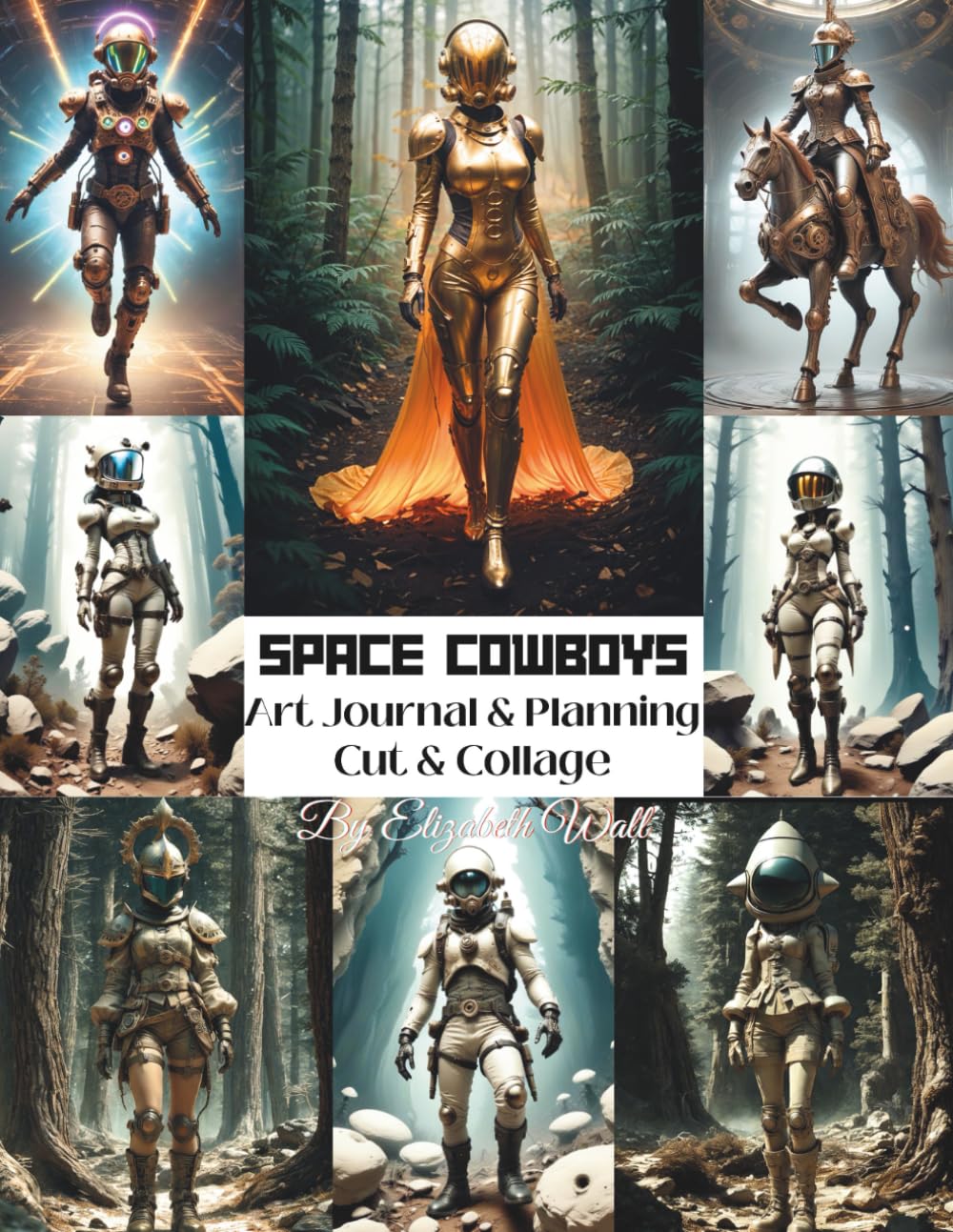 Art Images CUT & COLLAGE Space Cowboys illustrations scrapbooking et papier