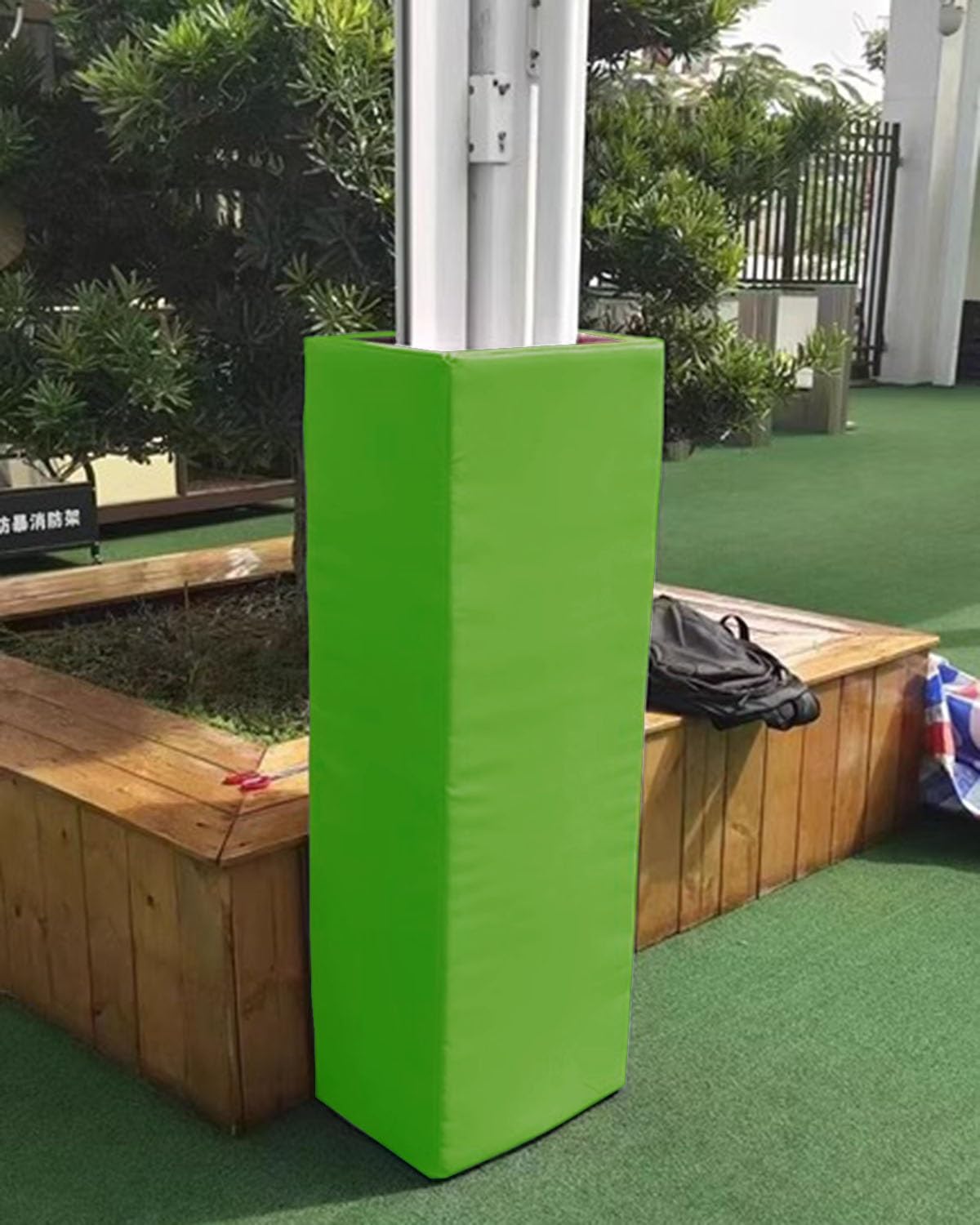 Whamtl Green Waterproof Safety Foam Padding Outdoor, Basement Support Post 8-25Cm Square Pole, Impact Resistant Safety Collision Cover Fully Wrapped(,8X8in(20X20cm))