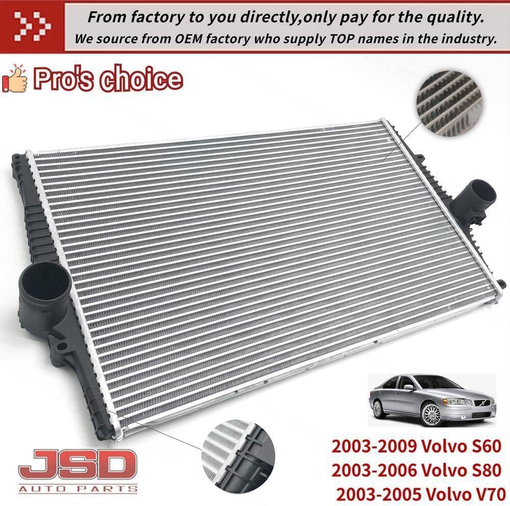 JSD AUTO PARTS Charge Air Cooler Turbocharger Intercooler fit Vo-lv-o S60 S80 V70 9161207, 8649471