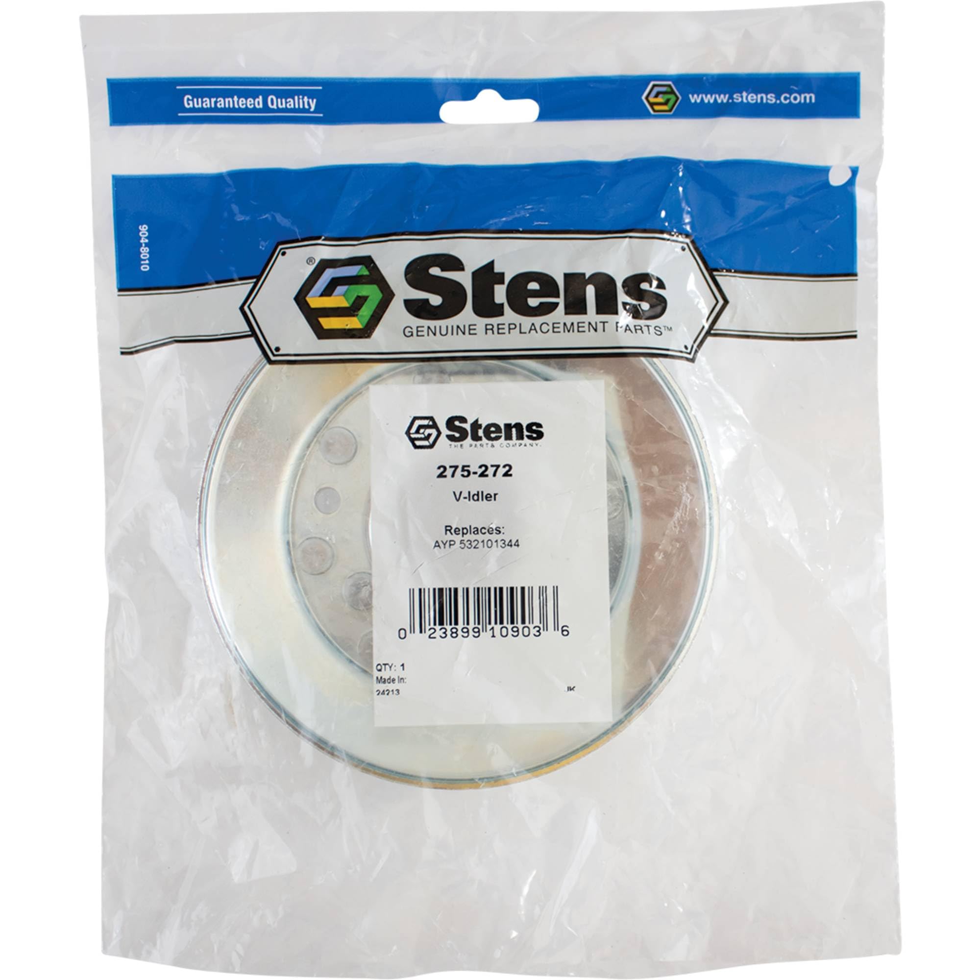 Stens 275-272 Heavy-Duty V-Idler AYP 101344L, 1 Zoll ID, 5 Zoll Breite, schwarz