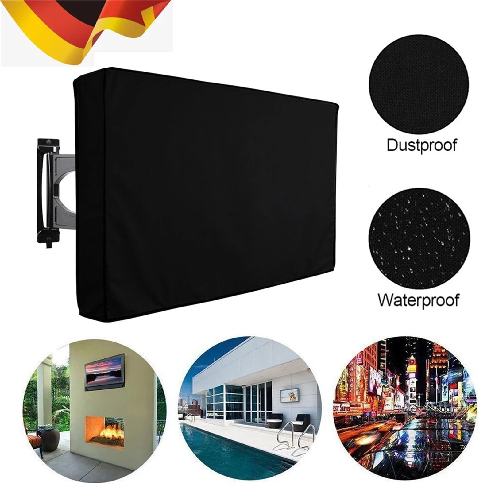 Fundas TV Pantalla de TV for Exteriores, Cubierta Impermeable a Prueba de Polvo, Funda Oxford for televisión, TV de 22 "' A 70'' Pulgada(For 40-42inch TV)