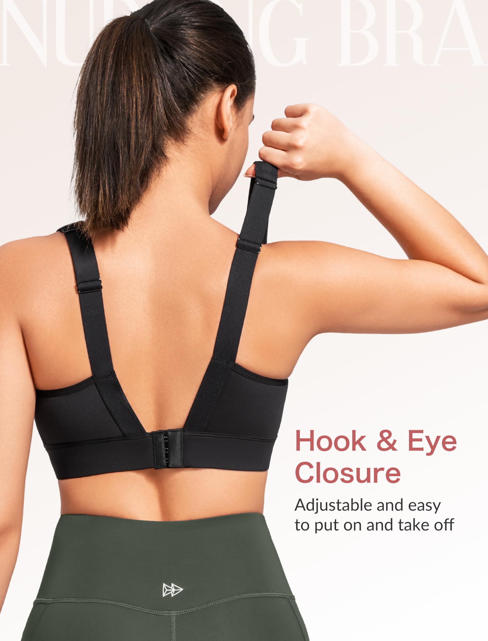 Yvette Soutien-gorge de sport d'allaitement pour l'allaitement, soutien-gorge de maternité rembourré sans fil pour la grossesse