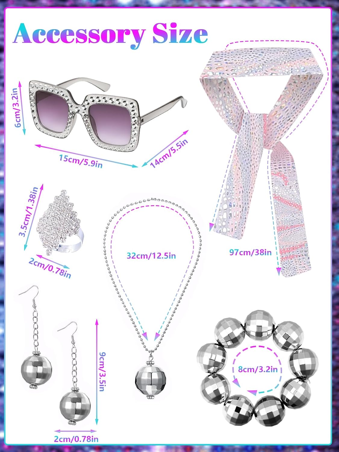 70s Disco Outfit Women - Vintage Sequin Go Go Dance Dress Costume - Shiny Disco Dress for 70's Theme Parties - Image 3