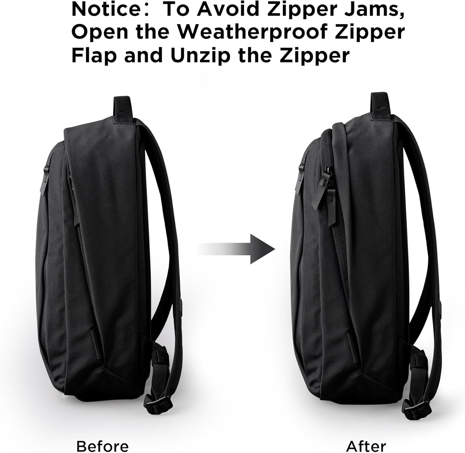 ALPAKA Metro Backpack,12L Small commuter Backpack - Fits Most 14" Laptops - Soft-touch fleece-lined device sleeve (Black) - Image 5