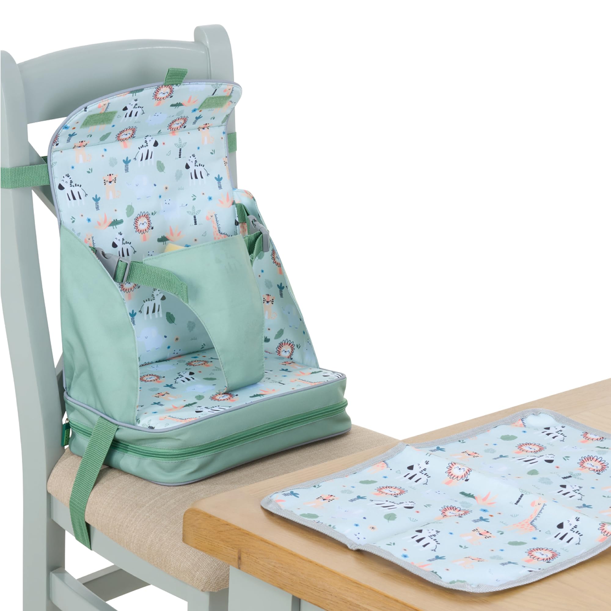 Telesilla Polar Gear Safari con respaldo para niños pequeños de entre 1 y 3 años, práctico y ligero y equipado con un bolsillo para manteles individuales.