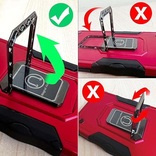 Miniatura 8 de TJS Funda protectora resistente para Samsung Galaxy S21 FE 5G, grado militar, funda protectora resistente, anillo de soporte magnético, funda de