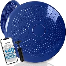 unycos - Ballsitzkissen inkl. Pumpe【Ø34 cm | Trägt 150 kg】Orthopädisches Sitzkissen Anti-Burst, Noppenkissen, Balance Pad, Luftkissen für Bürostuhl, Core, Fitness, Reha/Koordinations (Basic)