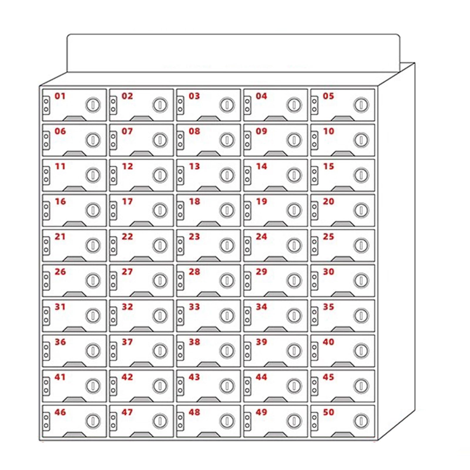 Secure Mobile Phone Storage Locker - 50 Compartments for Schools Offices & Conference Rooms - nized Phone Storage Box for Safe Keeping & Easy Access