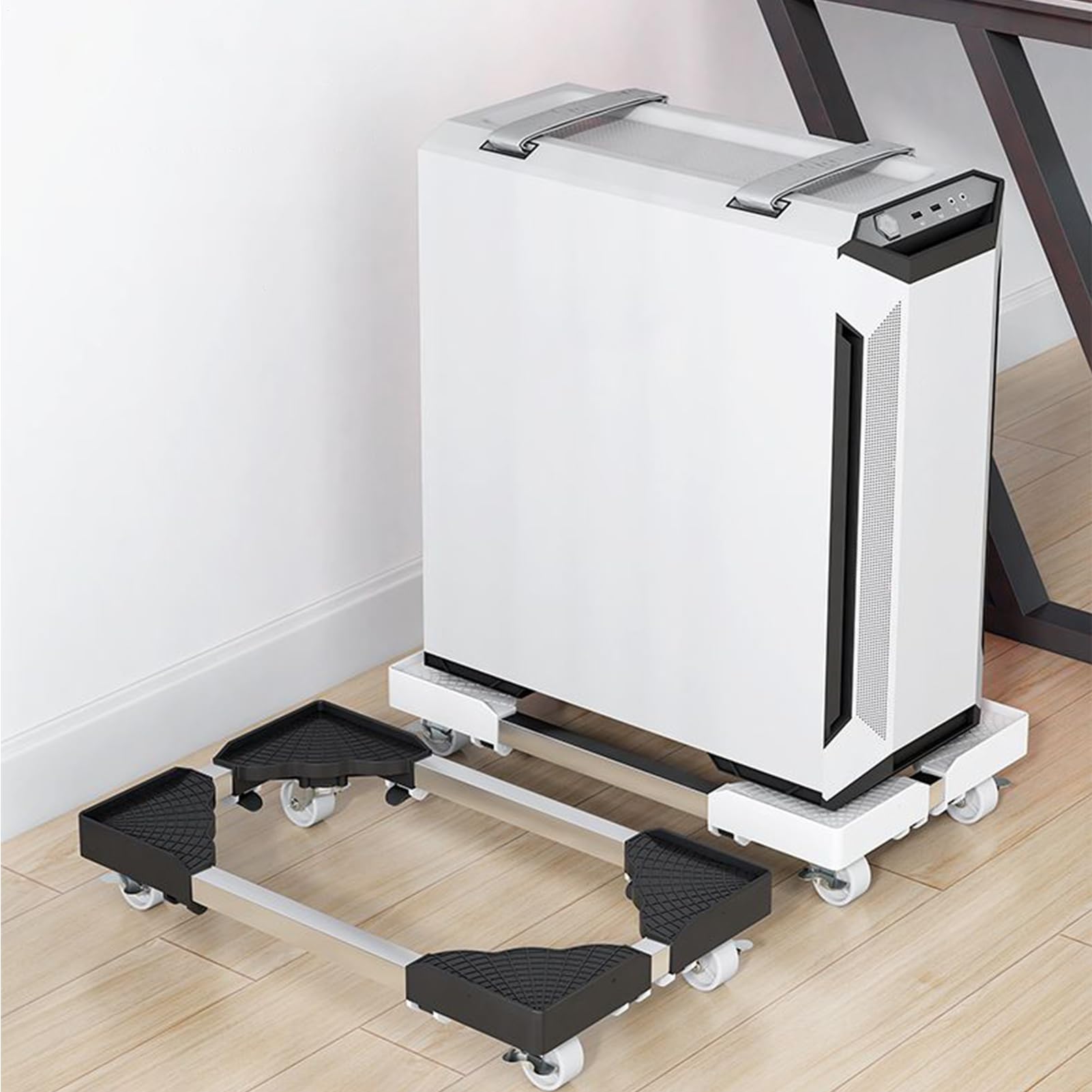 Soporte Móvil para CPU Telescópico Impermeable | Soporte Móvil Para Almacenamiento De CPU para Sala de Estar Sala de Reuniones Apartamento Planta Puerto y Maleta