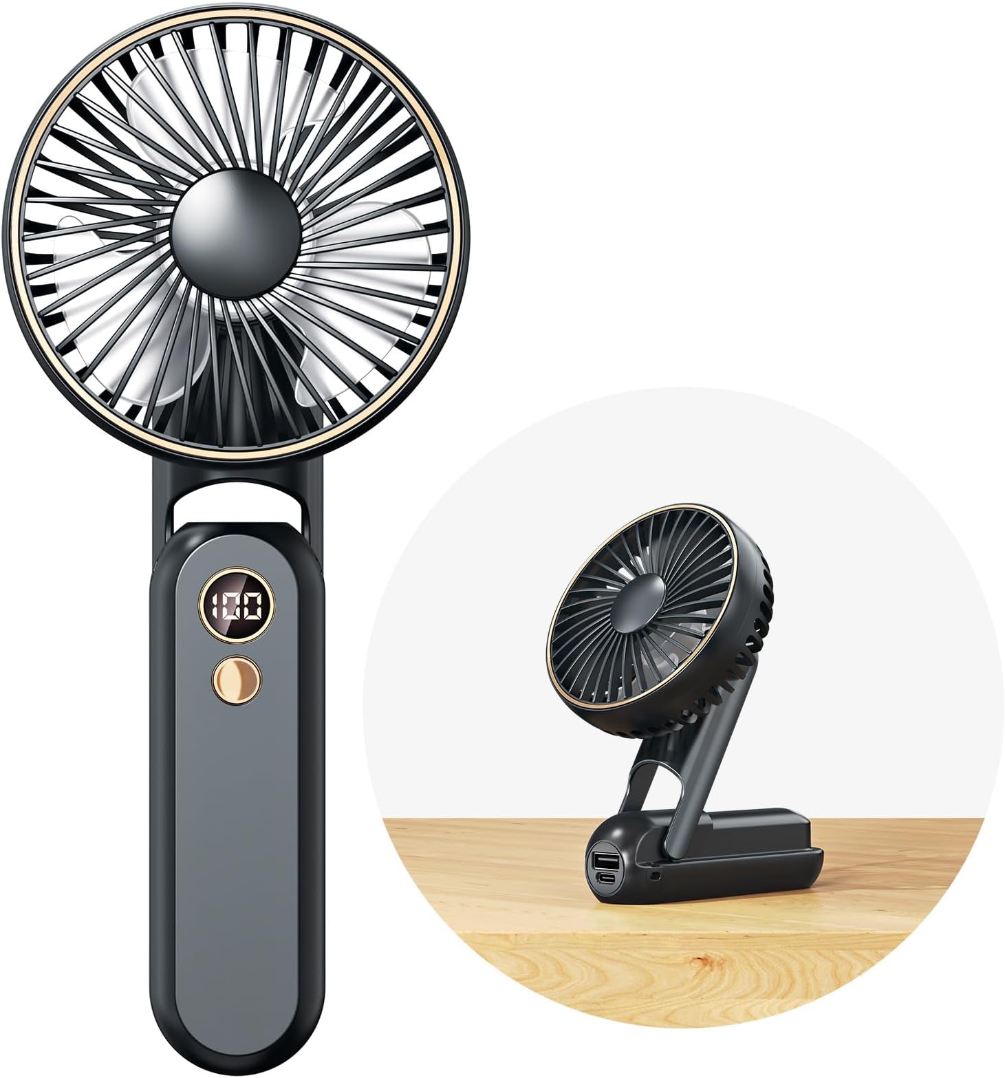 Amazon | 【2024最新】Vancon Duck Duck ハンディファン 携帯扇風機 強力 手持ち 卓上 首掛け扇風機 静音 ...