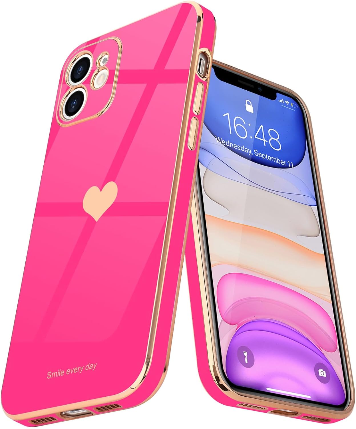 Teageo Compatible with iPhone 11 Case for Women Girl Cute