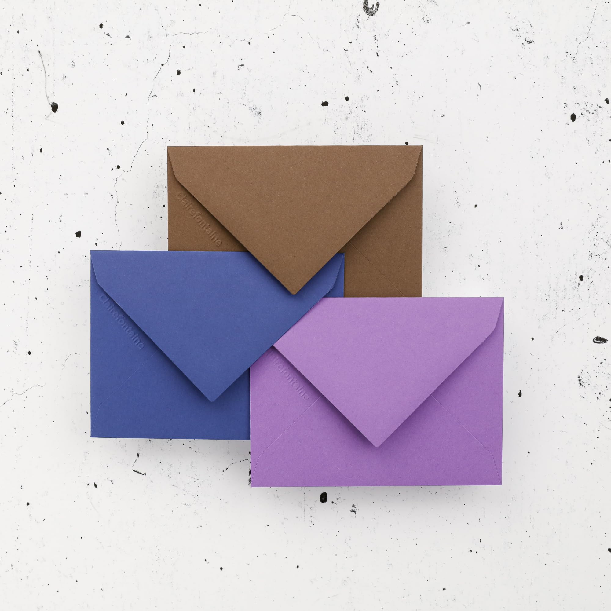 Clairefontaine 25740C Pack of 20 Gummed Envelopes 7,5x10cm 120g/m² Colour Midnight Blue Invitation Events Correspondence Pollen Range Premium Smooth Paper - Image 3