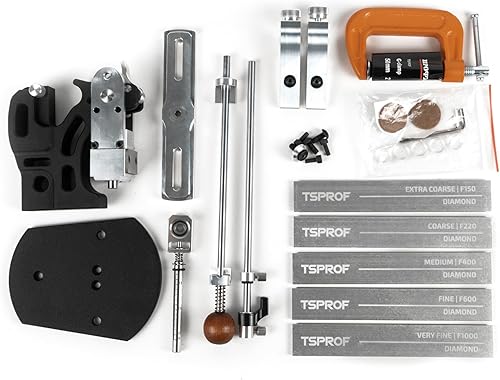 Miniatura 5 de TSPROF Pioneer - Kit de afilado, afilador de cuchillos, kit de afilado de cuchillos para cocina, plegable, turístico y multiherramienta, dispositivo
