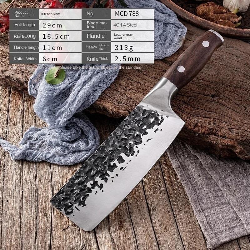 Meat Cleaver,Cleaver Knife 6 Inch Household Forged Kitchen Knives Japanese Style Butcher Knife Master Chef Stainless Steel Sushi Small Cleaver Meat Cook Knives, LAMAJIGA5844