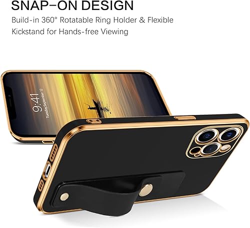 Miniatura 4 de BENTOBEN Funda para iPhone 12 Pro, funda para teléfono iPhone 12 Pro 6.1, ajuste delgado, de lujo, color dorado, protección a prueba de golpes,