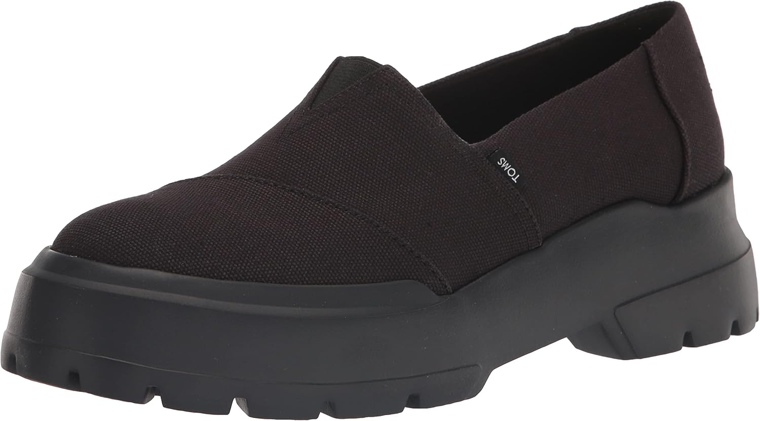 TOMS Women's Alpargata Combat Sneaker, Black/Black, 8