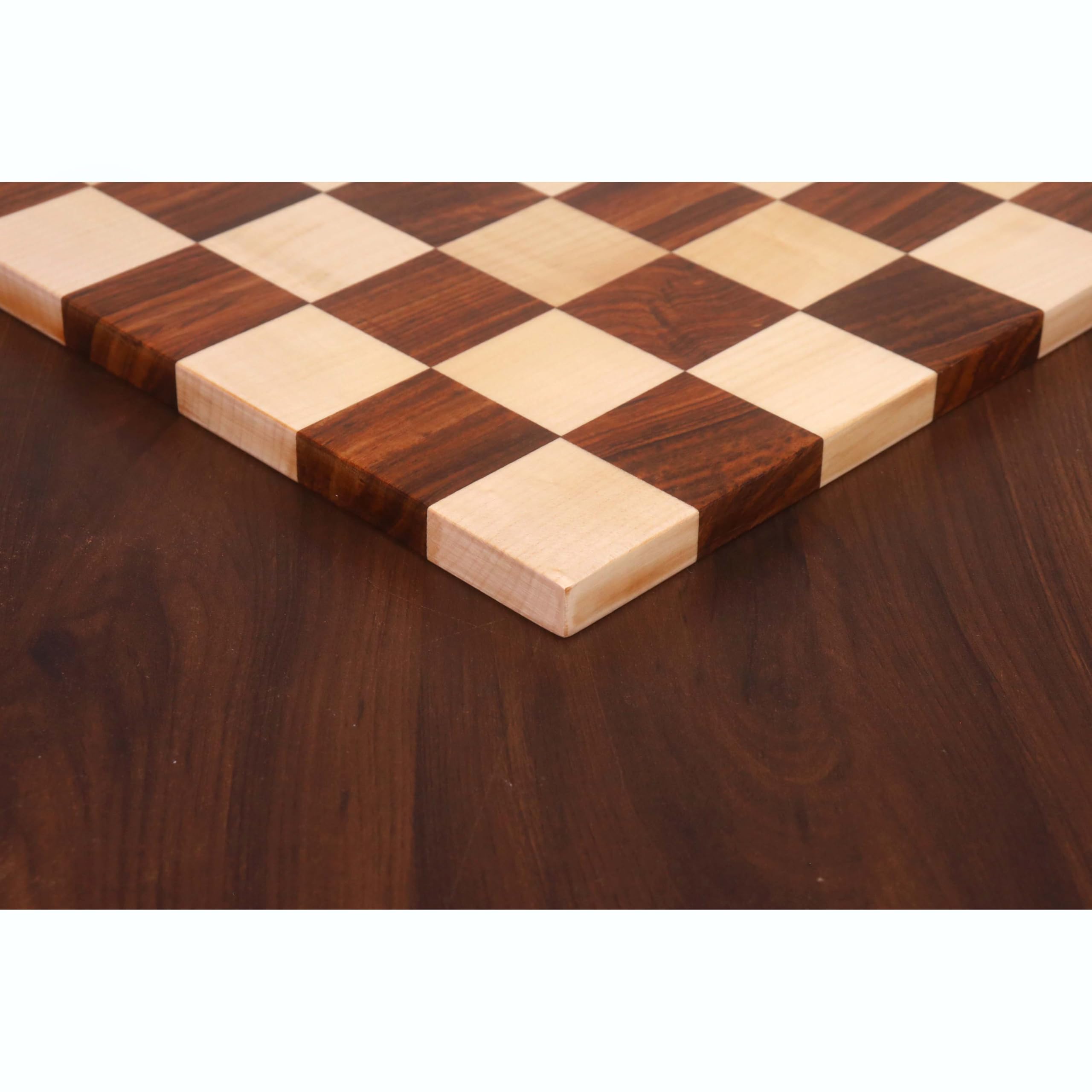 Borderless legno duro End Grain Scacchiera - Palissandro dorato & Acero quadrato 50 mm ……