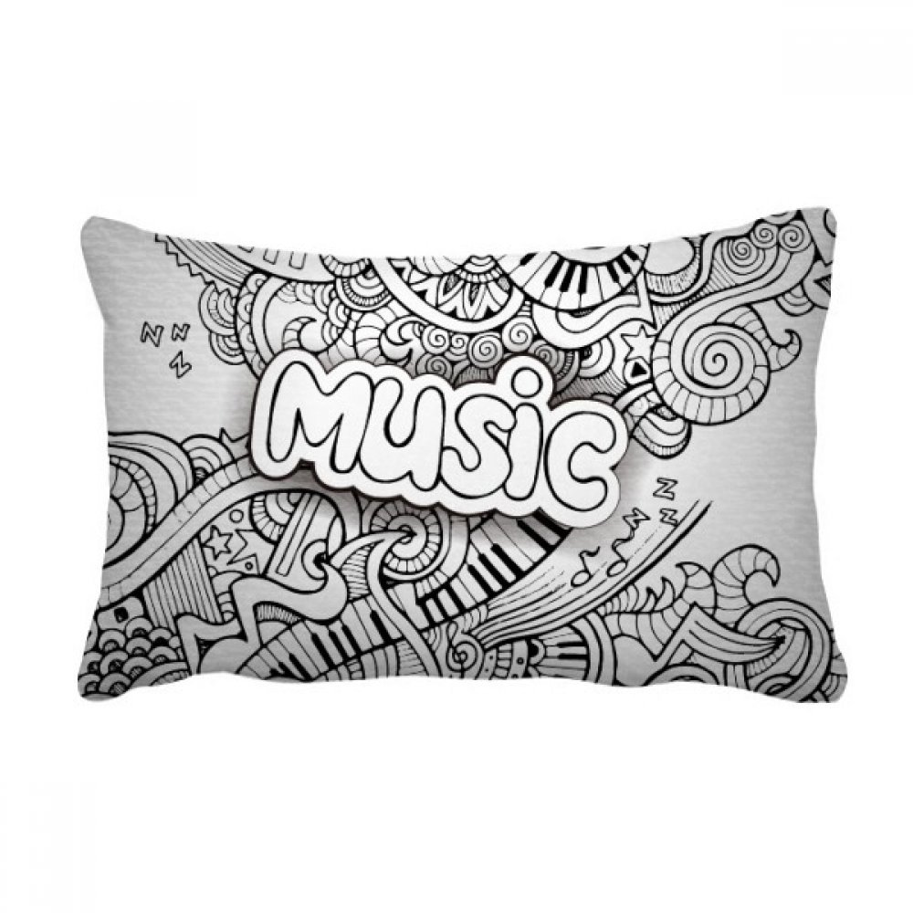 Violon Rock Peinture coussin lombaire de canapé multicolore 40x60 cm