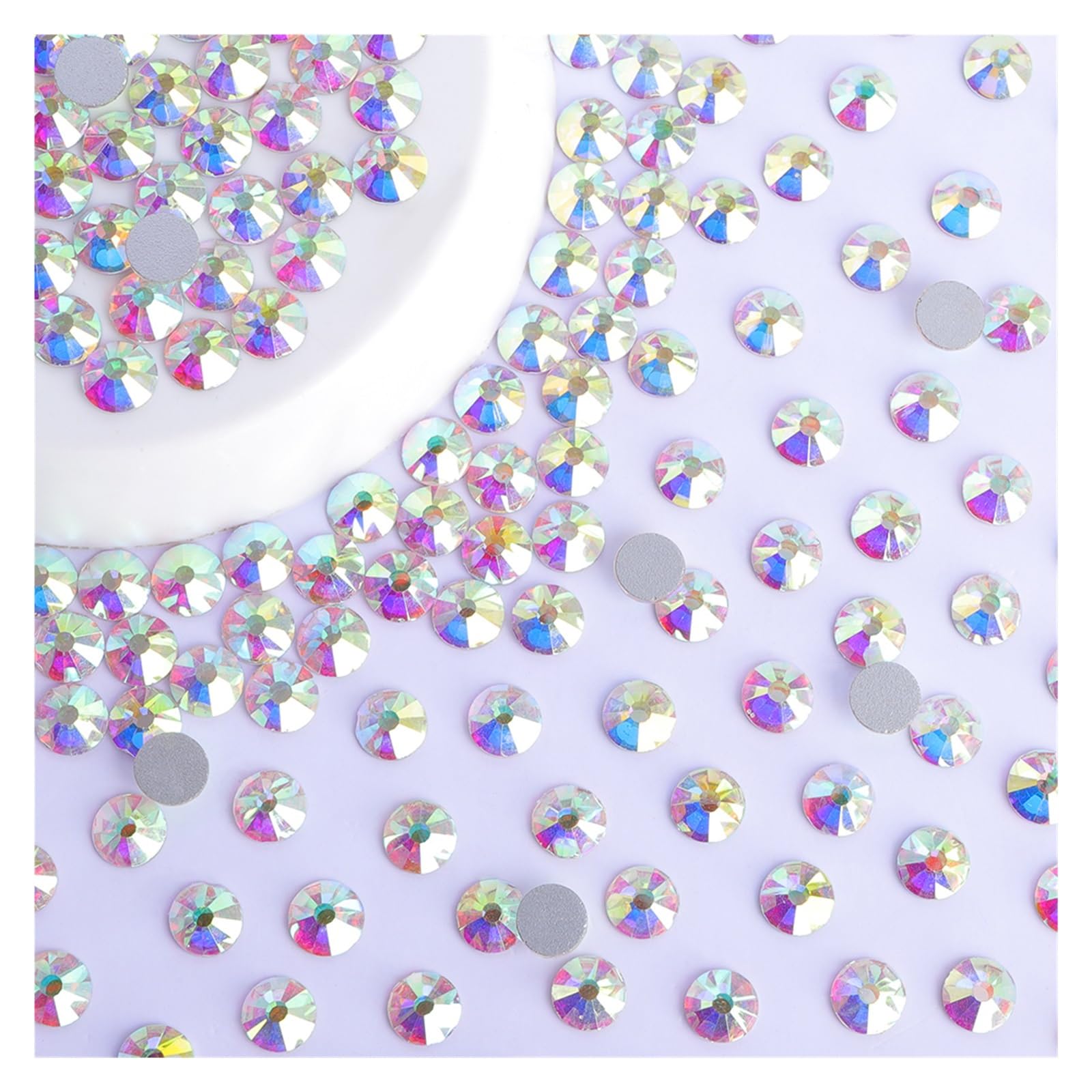 Glass Nail Art Rhinestones Glitter Round Flatback Crystal SS6 SS20 Manicure