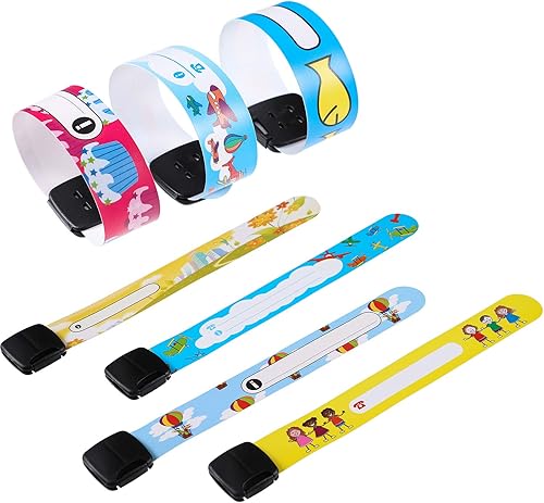 Miniatura 2 de 14 pulseras de identificación de seguridad para niños, pulseras de identificación reutilizables, impermeables, pulseras de identificación para niños