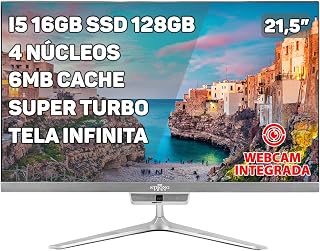 Computador All In One Intel Core i5 21,5" Full HD 16GB SSD 128GB 4 Núcleos Super Turbo Hdmi Strong Tech