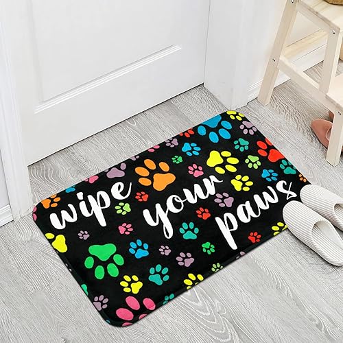 Miniatura 2 de Alishomtll Tapete de bienvenida al aire libre para puerta delantera, tapete de pata de perro para entrada al aire libre, tapete de entrada duradero,