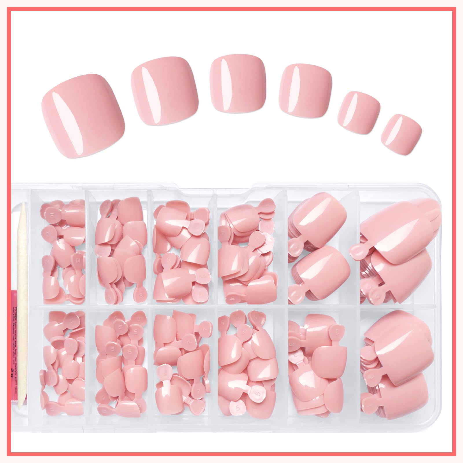 168 uñas postizas a presión para mujer, uñas postizas con pestañas adhesivas, uñas postizas de color marrón nude, uñas acrílicas a presión, uñas postizas cuadradas cortas, uñas postizas