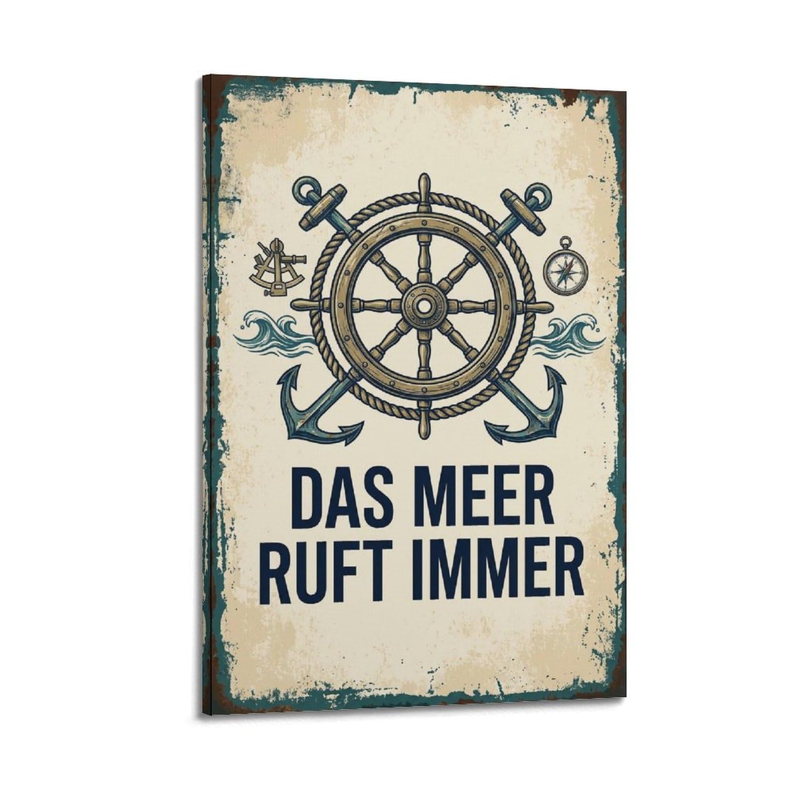 OKAHYS Botanical Nautical Meer Ruft Vintage Poster Garden Modern Decorative Canvas Prints - Ideal Wall Art for Family, Man Cave, Game Room, Boys & Girls Bedroom 24x36inch