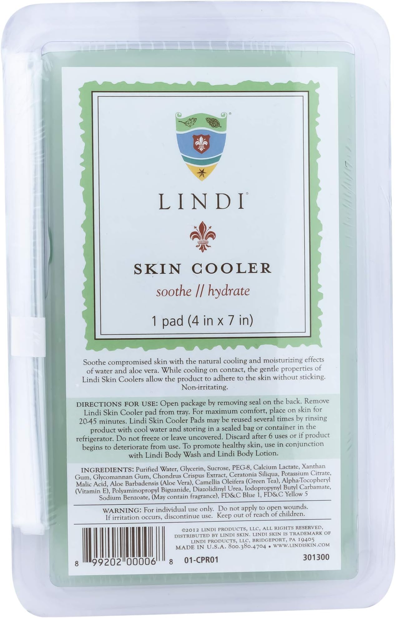 Lindi Skin Cooler Pad, 1 piece 4" X 7"
