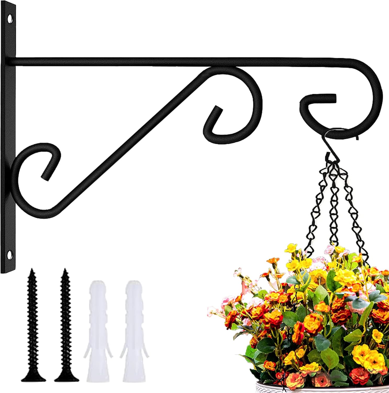 ZEECER Hanging Basket Bracket, 10inch Heavy Duty Hanging Basket