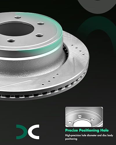 Miniatura 1089 de Kits de frenos y rotores, rotores de freno SCITOO y 8 pastillas de cerámica para 08-12 para Chrysler Town & Country, 08-12 para Dodge Grand Caravan